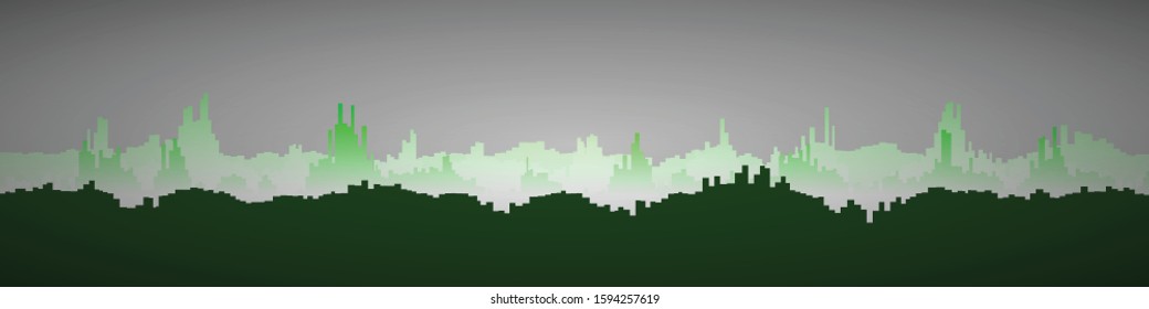 Color City Landscape Generative Art background illustration