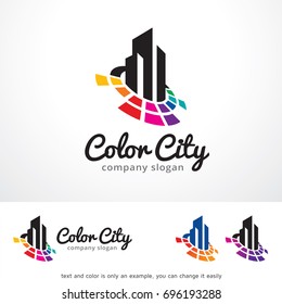 Color City Logo Template Design Vector, Emblem, Design Concept, Creative Symbol, Icon