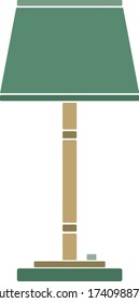 Color classic vector lamp wiht lampshade