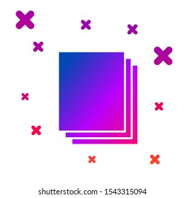 Color Clean paper icon isolated on white background. File icon. Checklist icon. Business concept. Gradient random dynamic shapes. Vector Illustration