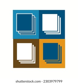 Color Clean paper icon isolated on color background.Vector illustration