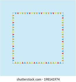 Color clean square flag empty background frame