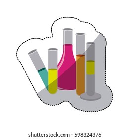 color clinical laboratory icon, vector illustraction design image