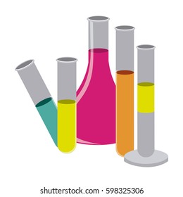 color clinical laboratory icon, vector illustraction design image