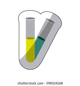 color clinical tubes icon, vector illustraction design image