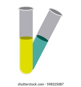 color clinical tubes icon, vector illustraction design image