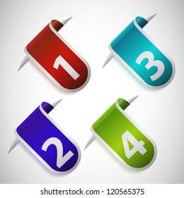 Color clips with numbers