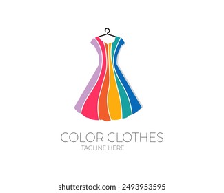 Color clothes Logo Design Template Inspiration