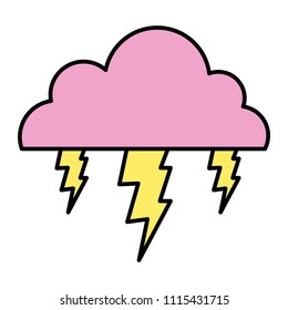 color cloud with thunders electic storm weather