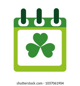 color clover plant inside calendar holiday celebration