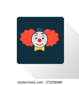 Color clown face icon