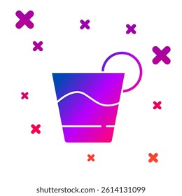 Color Cocktail icon isolated on white background. Gradient random dynamic shapes. Vector