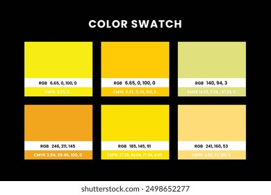 Color code pattern set, color swatch guide, solid multicolor, ground shade design concept sample