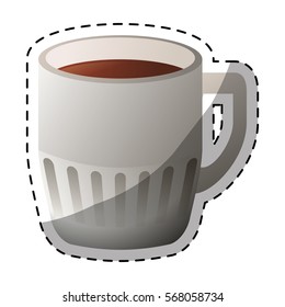 Color coffee cuppa design image, vector illustration icon