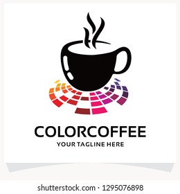 Color Coffee Logo Design Template Inspiration