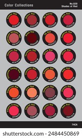 Color Collections Wood and Plastic Color Guide Palette No.020 Shades of Red