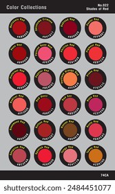 Color Collections Wood and Plastic Color Guide Palette No.022 Shades of Red