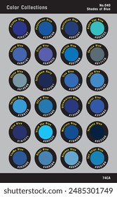 Color Collections Wood and Plastic Color Guide Palette No.040 Shades of Blue