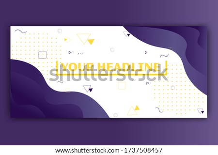 Color, colorful banner with an inscription in the middle. Template for various announcements, advertisements, business offers, posters, brochures. Vector image.
