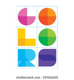 Color Colorful vector text design