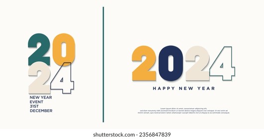 the color combination in a beautiful and subtle 2024 new year number to enjoy.