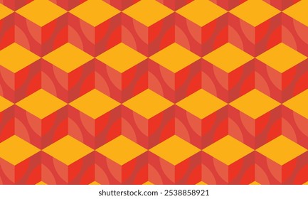 Color combination cube shape geometric pattern background. Perfect for printing, design backgrounds, wallpaper and tiles, gift wrapping