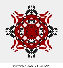 color combination mandala vector, beautiful, background, decoration, hand art, traditional