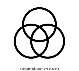 teoría de combinación de colores icono aislado único con estilo de contorno