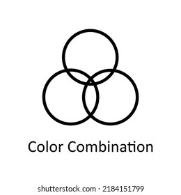 Color Combination  vector Outline Icon Design illustration on White background. EPS 10 File 