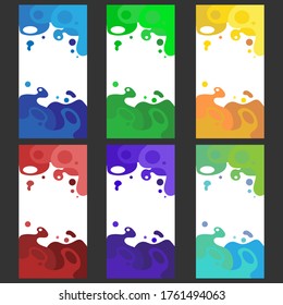 Combinaciones de colores con parte divisoria blanca. vector