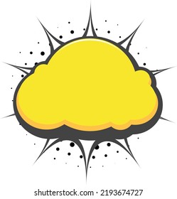 Color comic cloud with retro sound effect template