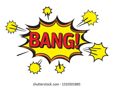 Color comic speech bubble and Bang. Vector Illustration and graphic elements.