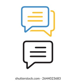 Color comment icon speech bubble symbol. Speech bubble collection. vector illustration eps 10