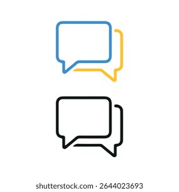 Color comment icon speech bubble symbol. Speech bubble collection. vector illustration eps 10