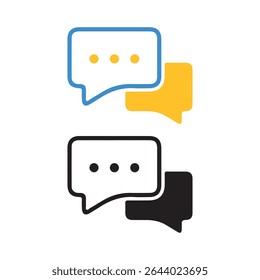 Color comment icon speech bubble symbol. Speech bubble collection. vector illustration eps 10