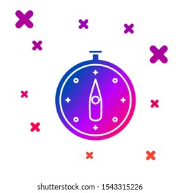 Color Compass icon isolated on white background. Windrose navigation symbol. Wind rose sign. Gradient random dynamic shapes. Vector Illustration