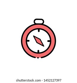 color compass icon-vector. perfect direction  color compass  symbol. web design and mobile design. white background. premium quality color compass