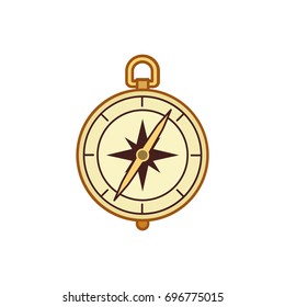 Color compass vector icon