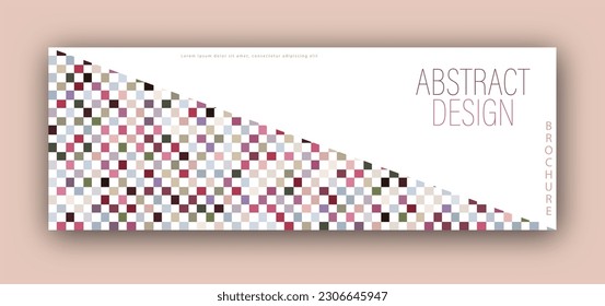 Color composition of geometric shapes. Template for creative ideas for the design of title pages, covers, books, brochures, leaflets, posters, booklets. Layout of the interior and decoration ideas
