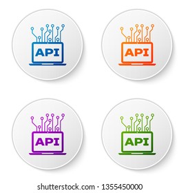 Color Computer Api Interface Icon Isolated Stock Vector (Royalty Free ...