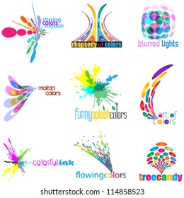 color concept logo set (icon set)