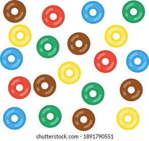 color confection icons on a white background
