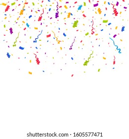 Color Confetti Background. Celebrate Party Vector Illustration