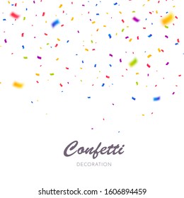 Color Confetti Background. Celebrate Party Vector Illustration