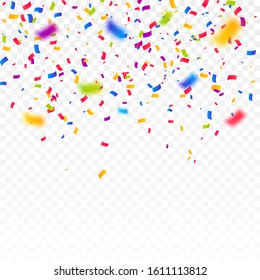 Color Confetti Background. Celebrate Party Vector Illustration