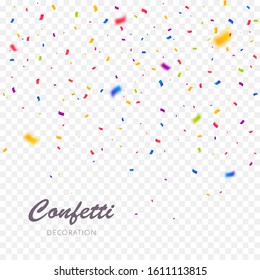 Color Confetti Background. Celebrate Party Vector Illustration