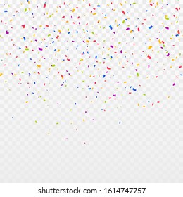 Color Confetti Background. Celebrate Party Vector Illustration