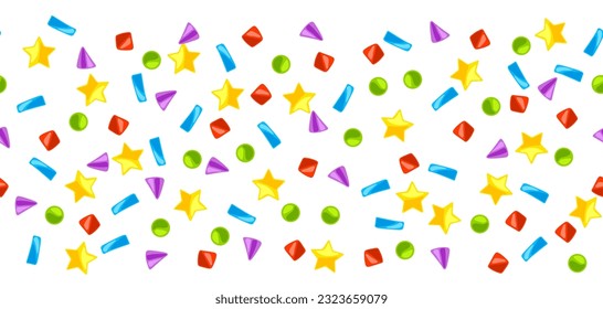Color confetti pattern. Happy Birthday and party illustration.