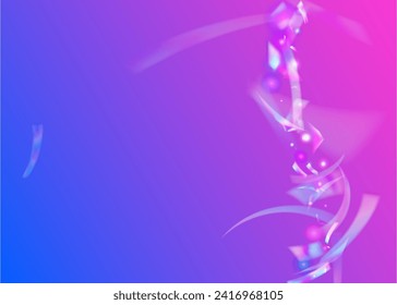 Color Confetti. Unicorn Flag. Purple Glare Glitter. Happy Concept. Festive Effect. Retro Holographic Explosion. Rainbow Design. Explosion Burst. Pink Color Confetti