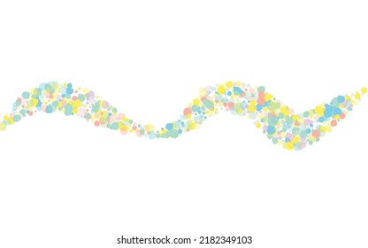 Color Confetti Vector White Background. Festival Dot Backdrop. Carnaval Rain Design. Yellow Round Christmas Texture.